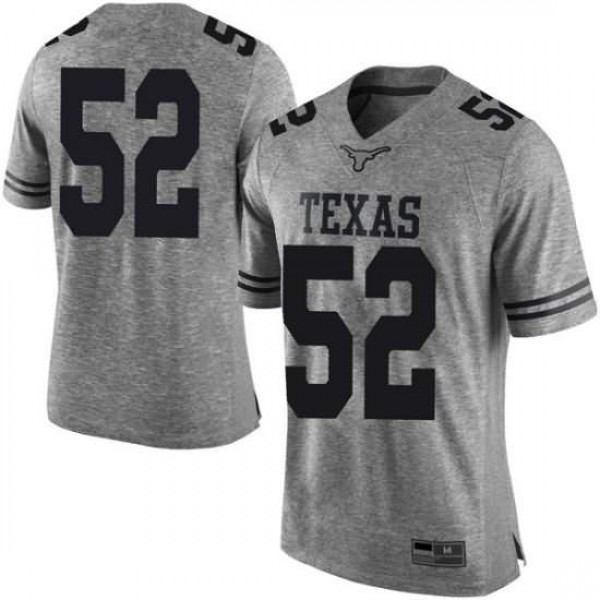 Men's University of Texas #52 Jackson Hanna Gray Limited NCAA Jersey